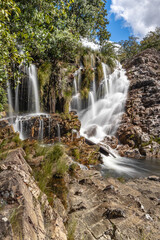 Obraz premium Cachoeira na cidade Cavalcante, Estado de Goiás, Brasil, região da chapada dos veadeiros