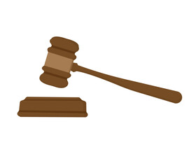 vector illustration of judge's gavel
