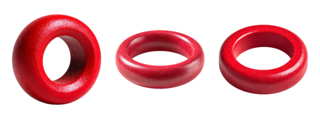 Bright Red Circular Objects for Creative Design and Crafts Projects