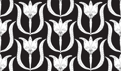 Abstract fantasy psychedelic vector seamless pattern wallpaper background