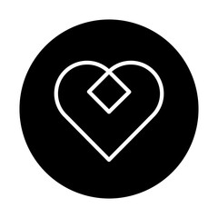 black and white heart icon