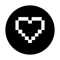 black and white heart icon