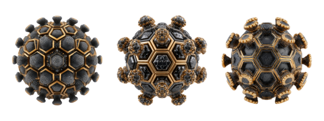 Abstract 3D Models of Geometric Spheres with Intricate Designs