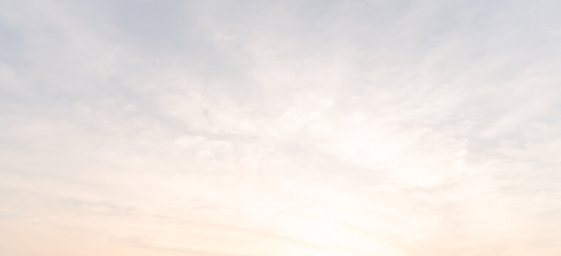 Beautiful morning or evening blue and orange sky with cloudy while sunsets or sunrises taken at the sea used as natural blackground texture