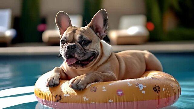 Portrait of a dog  on vacation