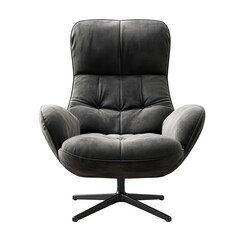 Dark Gray Swivel Velvet Armchair Modern Furniture Design Home Decor