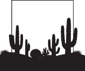Layered Desert Mountain Silhouette