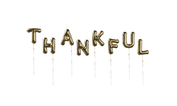 Thankful text font balloon golden yellow orange color object thanksgiving fall autumn season september october november month thankful happy autumn present sale product marketing advertise thankful