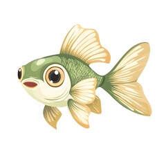 Colorful fish illustration on a white background.