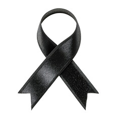 Black ribbon symbol of mourning grief remembrance loss death sorrow funeral wake memorial sympathy condolence dark color fabric textile