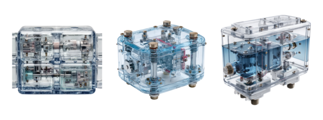 Transparent Mechanism Box with Intricate Inner Workings and Design