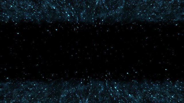 blue border lines dust, particles sand flow frame looped background on alpha channel