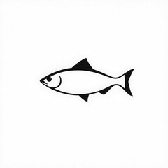 Fish silhouette  with transparent background PNG and JPEG image	