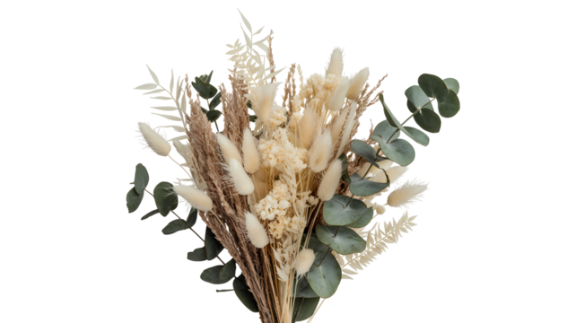 Boho floral arrangement dried flowers eucalyptus bouquet wedding decor centerpiece home decoration rustic style design