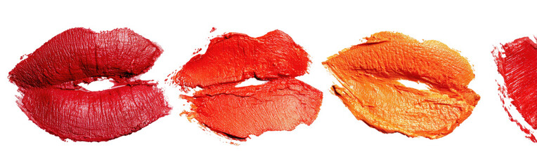 Fototapeta premium Gradient Lips in Various Shades of Red and Orange