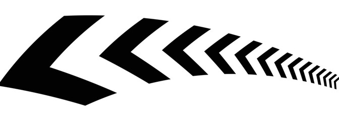 Arrow chevron symbol. Black arrows symbols set. Blend effect. Vector isolated on white.