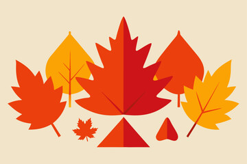 orange and red autumn leaves around campsite fall season