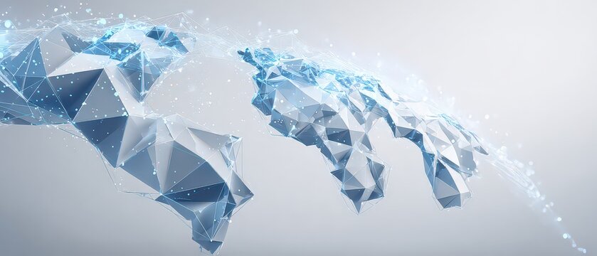 Abstract Polygonal World Map Graphic Design