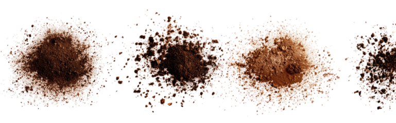 Abstract circular patterns with speckled brown centers