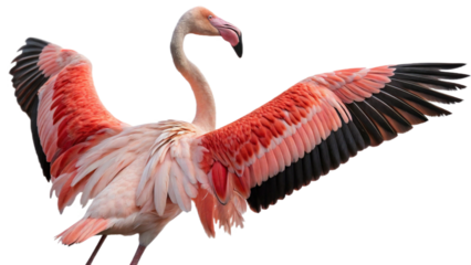 flamingo, isolated transparent background