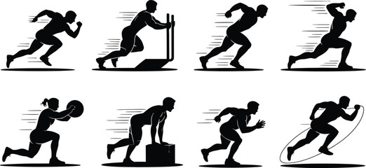  weightlifting vector set,