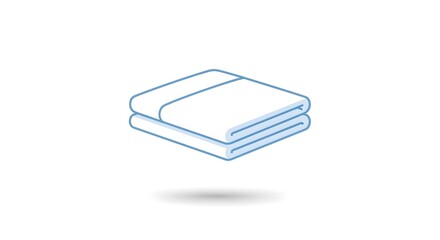 Stacked Towels Line Art Illustration