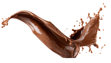Dark chocolate liquid splash, smooth and dynamic
