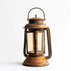 Antique rusty metal lantern