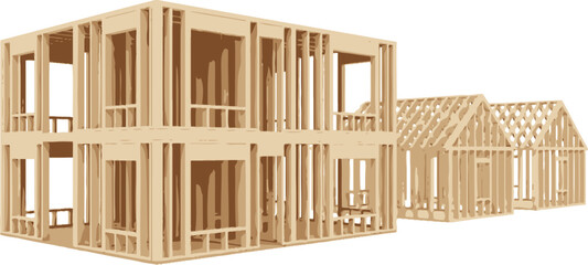 House framing construction wood frame building residential home