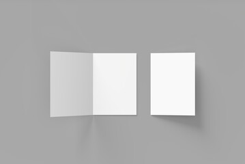 Blank Half Fold Brochure Template For Presentation