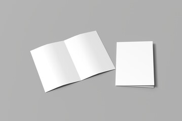 blank sheet of paper 3D bi-Fold  