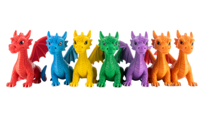 Rainbow Dragon Figurines: Colorful Fantasy Creature Collection