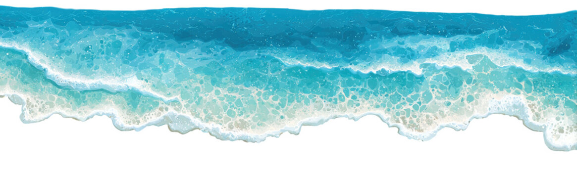 Azure waves crashing on a shoreline