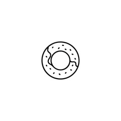 Obraz premium Creative donut icon vector art illustration.