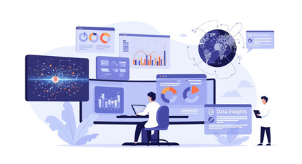 Artificial intelligence and machine learning driven global data analysis solution