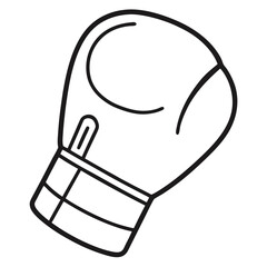boxing glove silhouette vector on white background