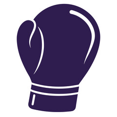boxing glove silhouette vector illustration on white background