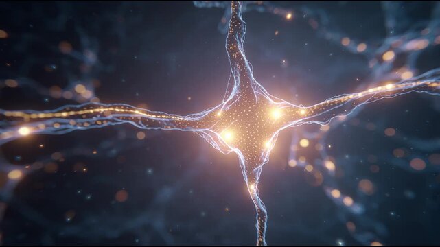 Stunning Visualization of Neurons Firing in a Complex Network at a Microscopic Level Showcasing Scientific Phenomena