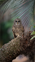 Barred owl in Everglades National Park in Florida 