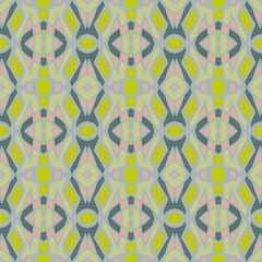 Creative trendy color abstract geometric pattern in blue pink green, vector seamless, can be used for printing onto fabric, interior, design, textile