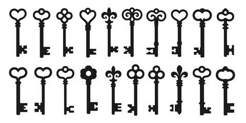 Vintage decorative keys collection antique keys ornate keys