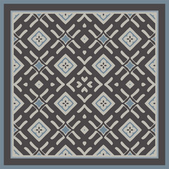 Creative trendy color abstract geometric pattern in gray brown blue, vector seamless, can be used for printing onto fabric, interior, design, textile