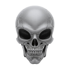 Sci-fi alien or monster skull on transparent background