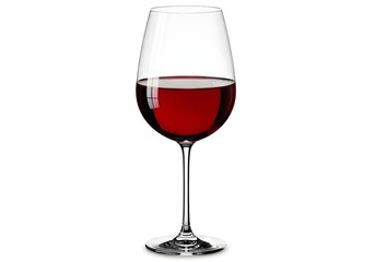 A vibrant glass of merlot wine is isolated against a clean background, ready for a celebration