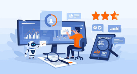 Innovative strategy meeting with virtual assistant for optimizing growth plans