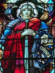 Fototapeta premium stained glass window, Jeanne d’arc
