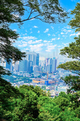From the namsan mountain you can see an aerial view of the city of Seoul, South Korea