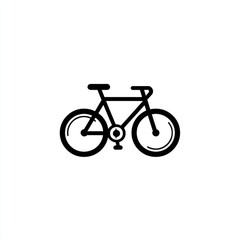 Fototapeta premium Simple black outline drawing of a bicycle