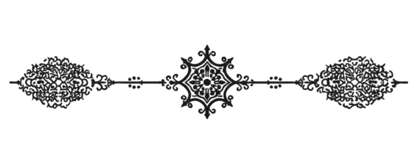 Ornate black symmetrical design