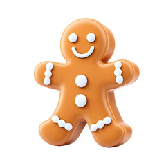 Ai generated image of gingerbread man cookie isolated on transparent background